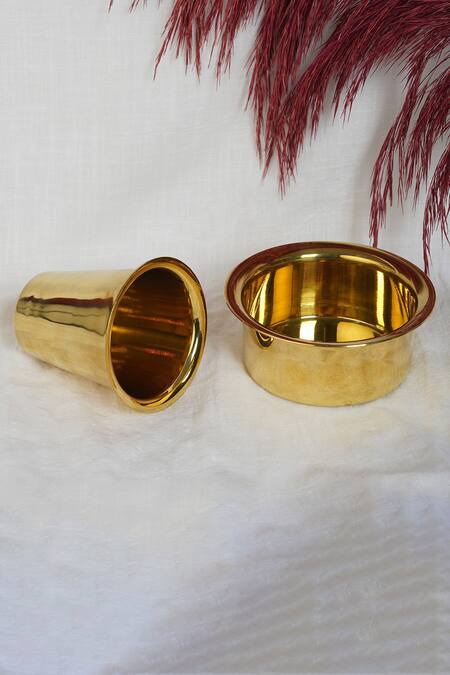 Buy Coffee Dabara Set - Brass tumbler set Online - Indic Inspirations –  indic inspirations