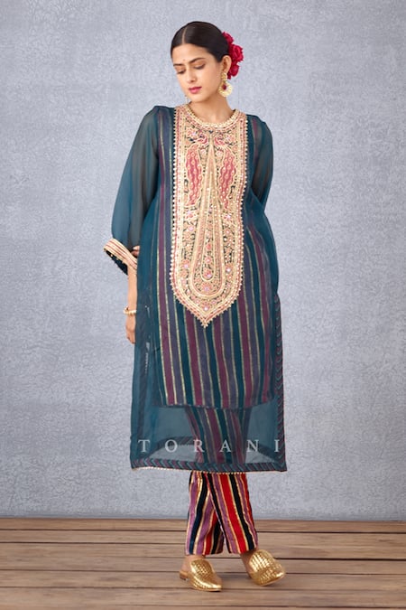Torani  Shabnami Revathi Sheer Kurta & Pant Set 