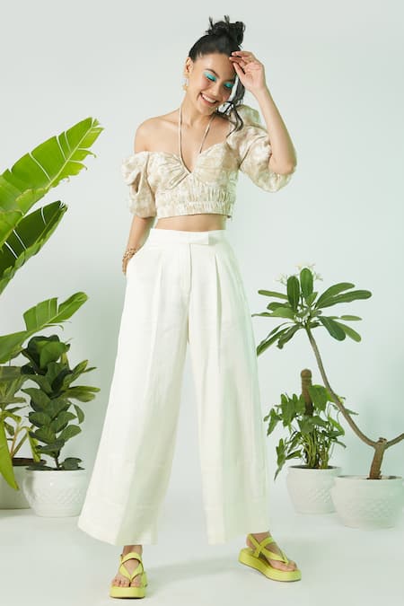 Ekastories The Allure Cotton Printed Top & Pant Set 