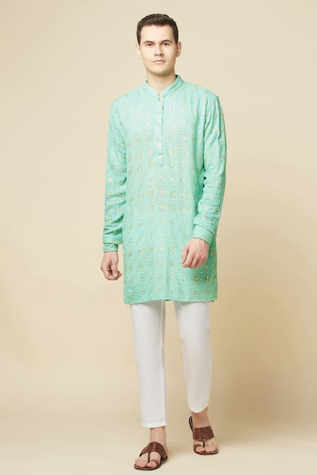 Spring Break Lucknowi Embroidered Kurta Set 