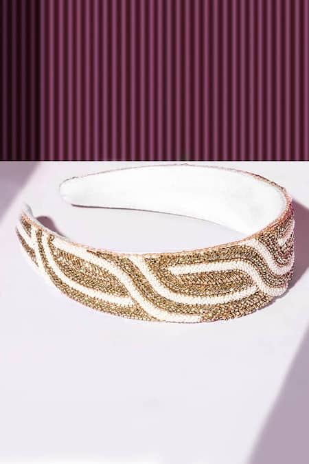 Hair Drama Co Bead Embellished Flat Headband 