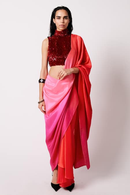 431-88 by Shweta Kapur Masai Pre-Draped Saree With Tasha Blouse 