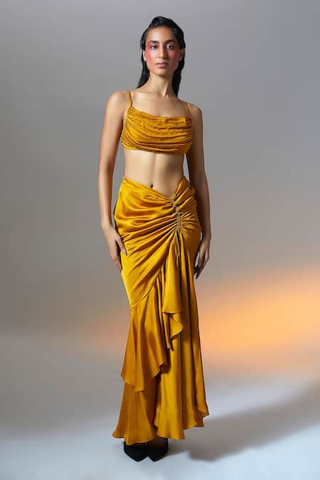 Layered Ruffle Satin Maxi Skirt Check out this Layered Ruffle Satin Maxi  Skirt on Shein and explore more to meet   Fancy skirts Long skirt  fashion Skirt fashion