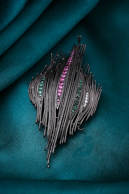 Cosa Nostraa Triveni Sangam Studded Brooch 