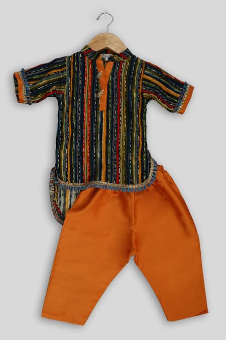 Champscloset Stripe Pattern Kurta And Pant Set 