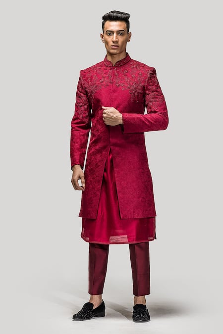 Asuka Chanderi Silk Sherwani Set 