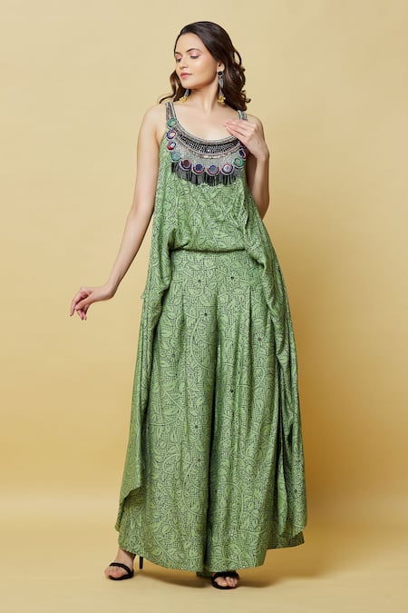 Nupur Kanoi Embroidered Yoke Jumpsuit 