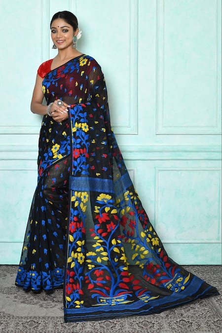 Samyukta Singhania Floral Jamdani Woven Saree 