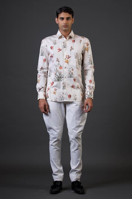 Balance by Rohit Bal Botanic Print Fitted Shirt 