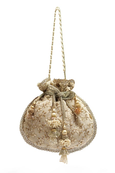 Rabani & Rakha Thread Work Potli Bag 
