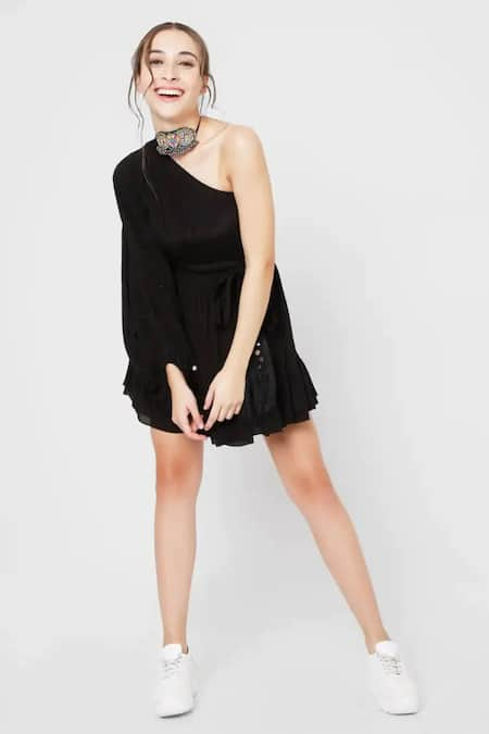 Style Junkiie One Shoulder Short Dress 