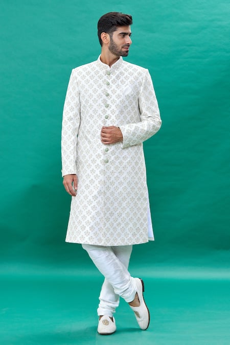 RNG Safawala Tropical Embroidered Sherwani Set 