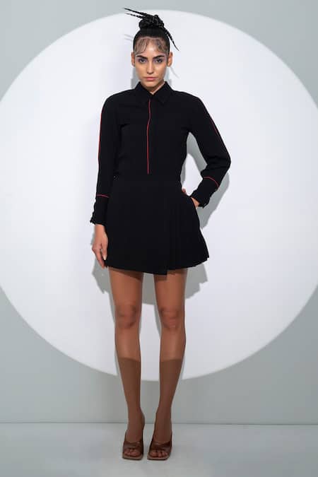 Black Crepe Top Skirt With ShrugXL | Black crepe top, Skirt and top set,  Solid skirt