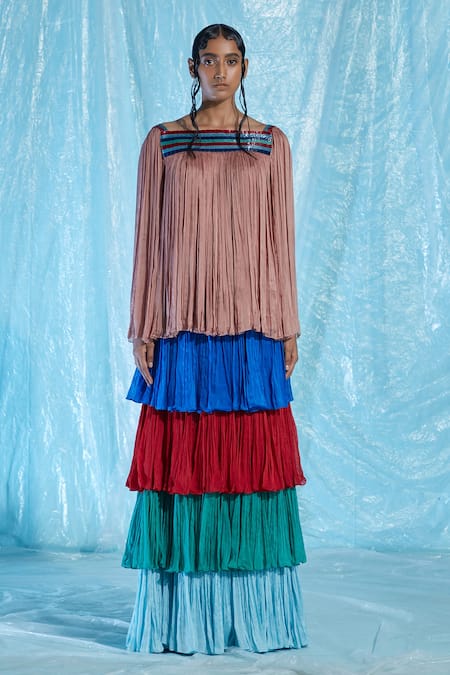 AKHL Chiffon Tiered Skirt 