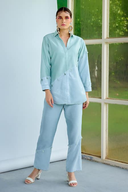 Garima Bindal Renne Solid Shirt & Pant Set 