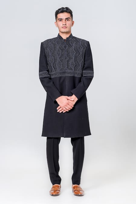 Amrit Dawani Geometric Embellished Sherwani Set 