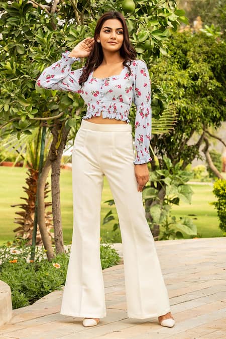 POPWINGS Women Lavender Crop Top With Trouser CoOrds Set Exclusive  Clothing Collection Price in India  Buy POPWINGS Women Lavender Crop Top  With Trouser CoOrds Set Exclusive Clothing Collection online at  popwingsin