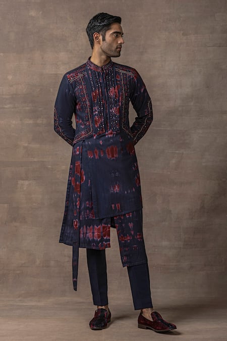 Sarab Khanijou Silk Tie Dye Kurta Set 