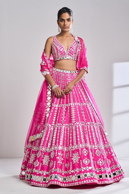 BT-13 KF-1438 DESIGNER SOFT NET LEHENGA WITH CAN CAN