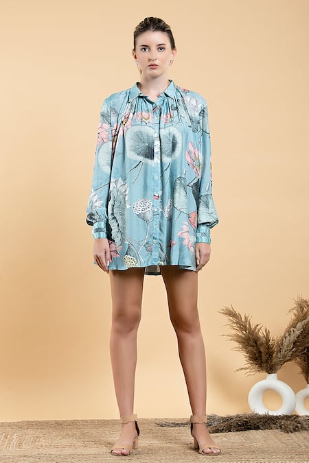 Divi by sonal khandelwal Nelumbo Printed Shirt Dress 