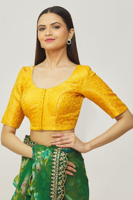 Samyukta Singhania Floral Brocade Woven Blouse 