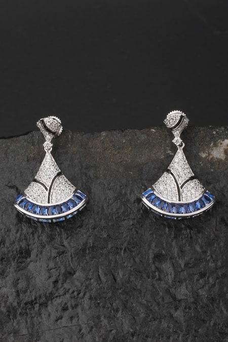 Buy Oxidised 925 Silver Red Stone Drop Earrings Online - Ranka Jewellers –  RANKA JEWELLERS