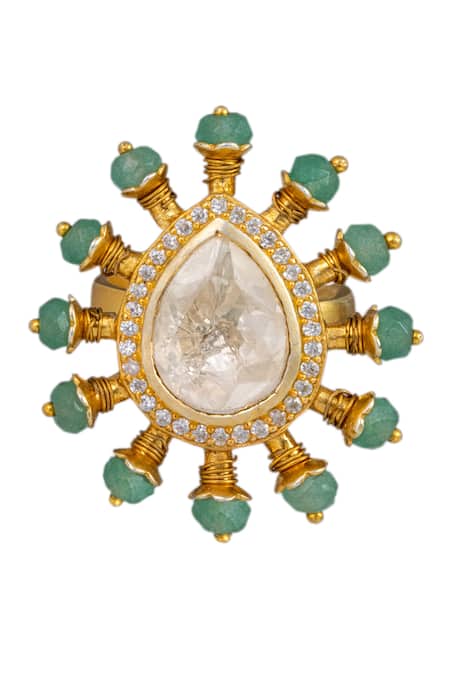Osvag India Tear Drop Shaped Ring 