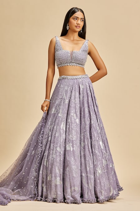 Nitika Gujral Sequin Embroidered Lehenga Set 