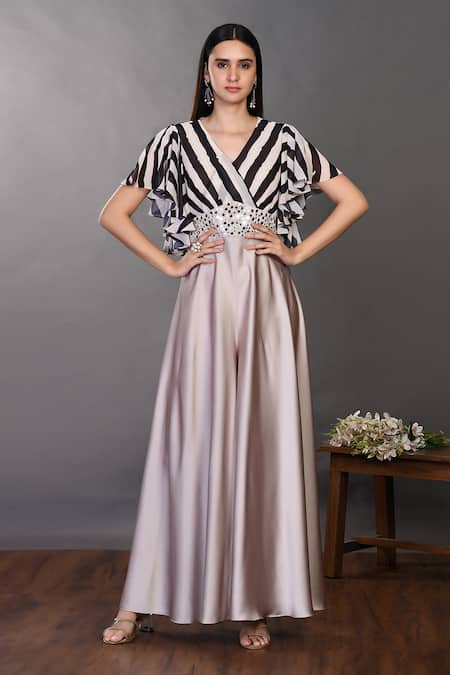 Buy FORPRETTY Women Purple ONE Shoulder Maxi Satin Dress at Amazon.in