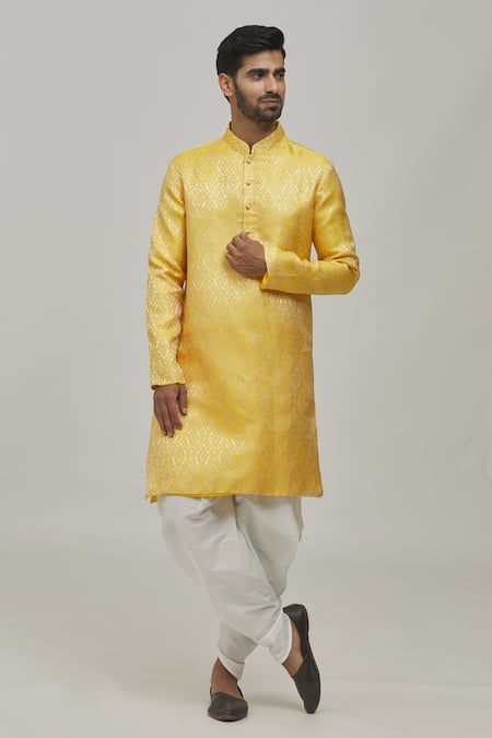 Arihant Rai Sinha Jacquard Woven Bright Kurta & Patiala Pant Set 