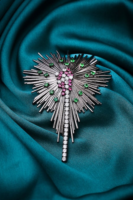 Cosa Nostraa Spring Bloom Studded Brooch 