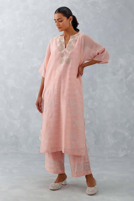 Devnaagri Ikat Print Kurta & Palazzo Set 