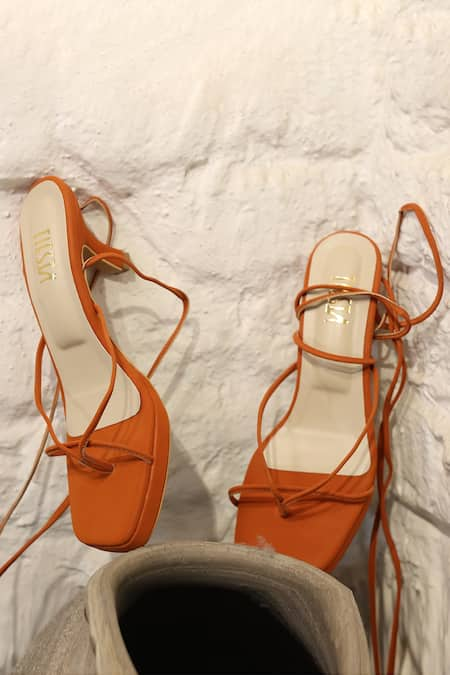 Allegra K Chunky Heels for Women Open Toe Lace up Sandals - Walmart.com |  Chunky heels sandals, Sandals heels, Brown sandals