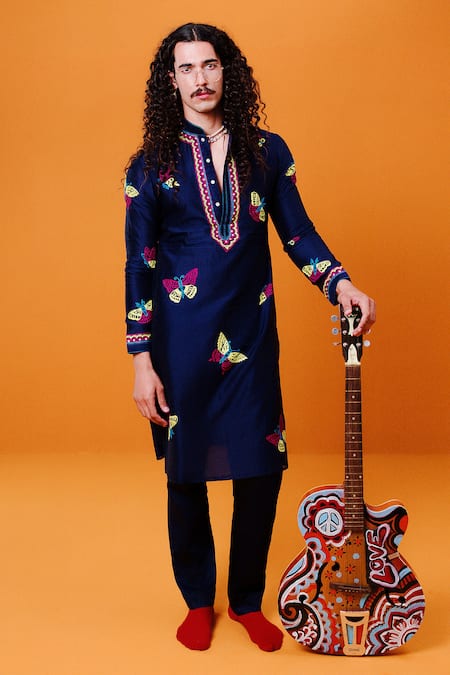 WABI SABI BY ANSHUM-RITESH Kaleidoscope Embroidered Kurta Set 