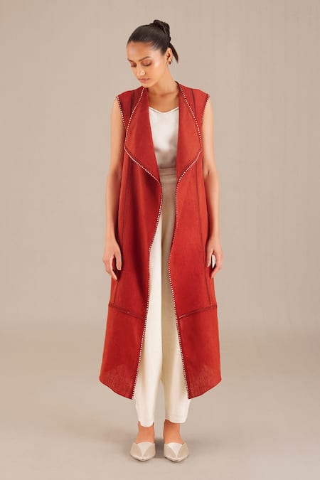 Brown Long Sleeveless Puffer Jacket | TALLY WEiJL Netherlands