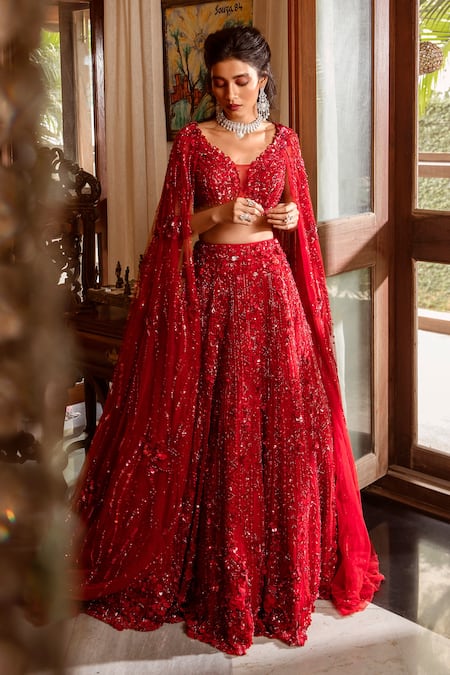 Nadine Dhody Leia Hand Embroidered Lehenga & Blouse Set 