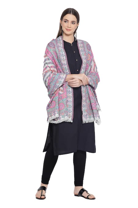 Shingora Floral Woven Pattern Shawl 