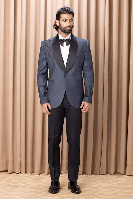 Ankit V Kapoor Hand Embroidered Tuxedo Set 