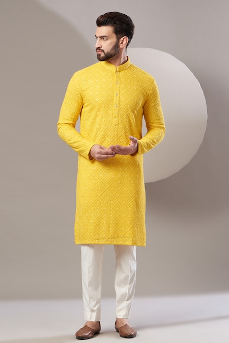 Kasbah Chikankari Full Sleeve Kurta Set 