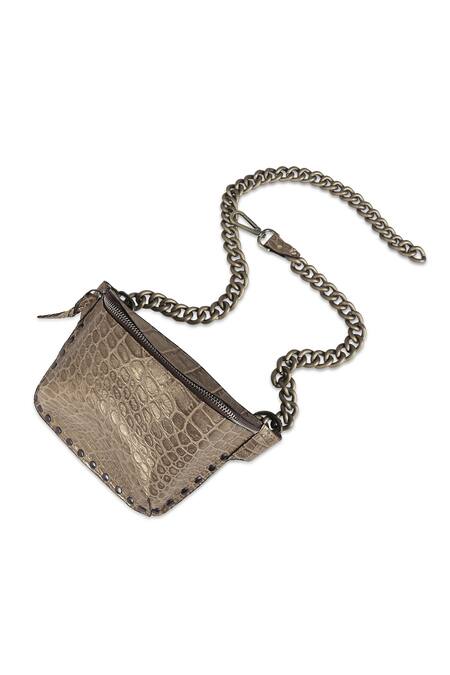 Trov Grey Chain Link Embossed Bag 