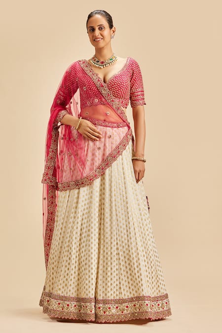 Nitika Gujral Leaf Woven Bridal Lehenga Set 