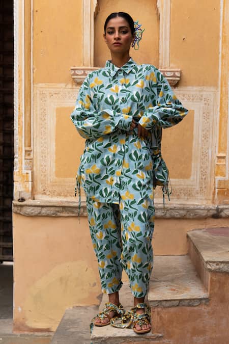 Jodi Blue South Cotton Barwara Printed Trouser