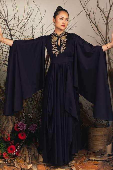House Of Fett Knitted Twill Gown 