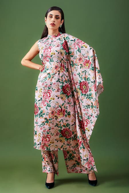 FUGA Zarah Vintage Floral Print Tunic & Pant Set 