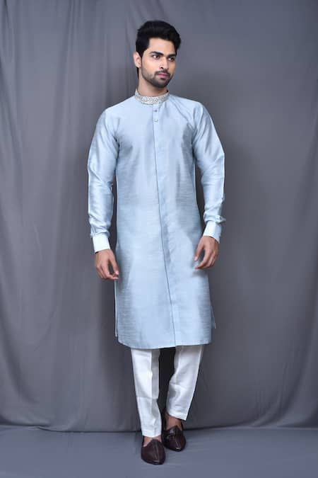 Arihant Rai Sinha Plain Kurta & Contrast Pant Set 