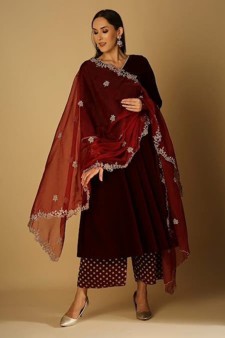 Monk & Mei Zareen A-Line Kurta Palazzo Set 