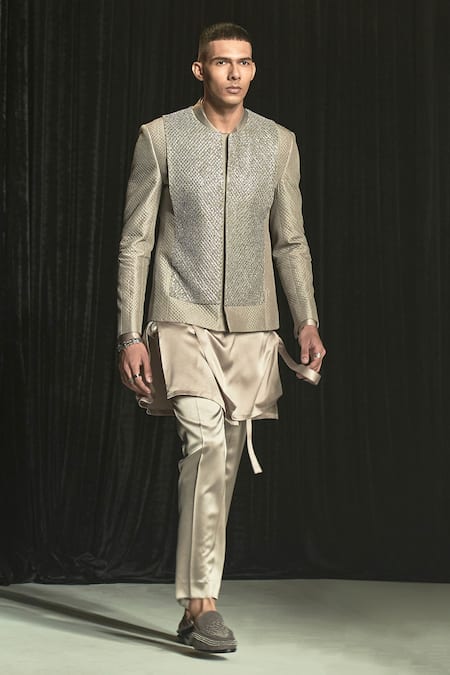 Rohit Gandhi + Rahul Khanna Satin Straight Fit Trouser 