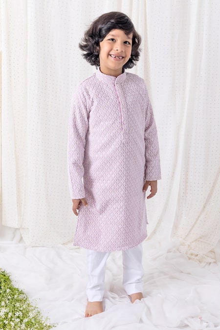 Chotibuti Mandarin Collar Embroidered Kurta Set 