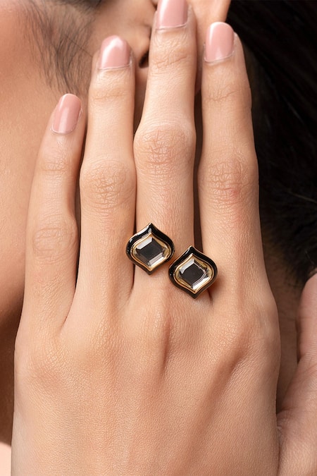 ISHARYA Amina Mirror Duo Ring 