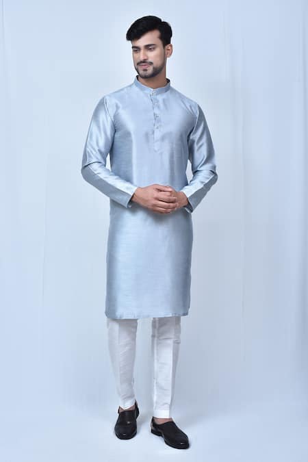 Arihant Rai Sinha Pastel Plain Kurta & Pant Set 